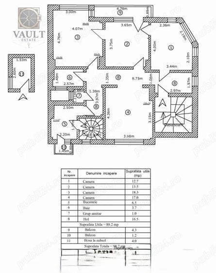 Apartament 4 camere  - BOXA INCLUSA - zona CALEA CALARASILOR / HALA TRAIAN  - 11