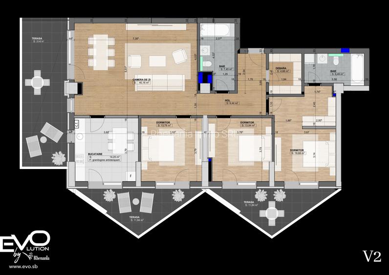 AP. 4 CAMERE | SE | 129 MP | SHOPPING CITY SIBIU | Evolution Apartments - 3