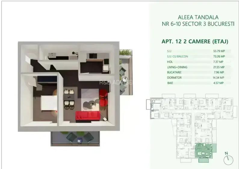 Apartament 2 camere cu balcon| Lux |  Metrou Mihai Bravu I COMISION 0 % - 7