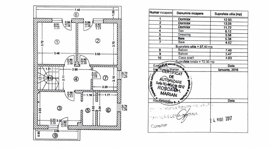 Casa tip duplex, 5 camere, Mogosoaia, P+1+Pod ! - 44