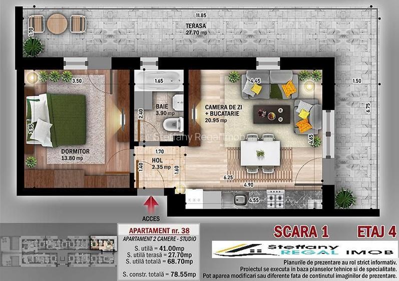 Apartament 2 camere tip studio de vanzare zona Theodor Pallady - 8