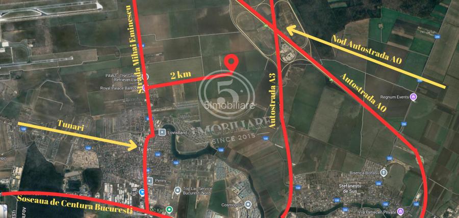 Tunari- Teren Intravilan de Vanzare- 21,67 Euro/mp - 3