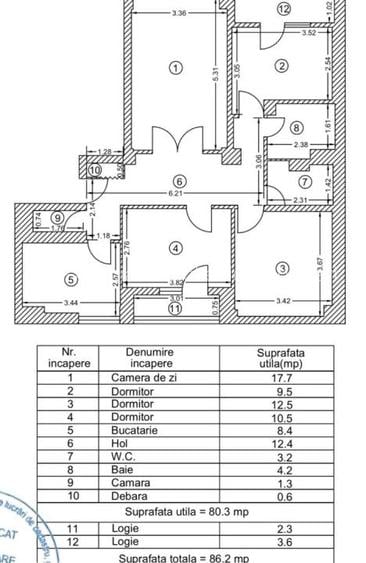 Ap. 4 cam. dec. Piata Sudului - 8