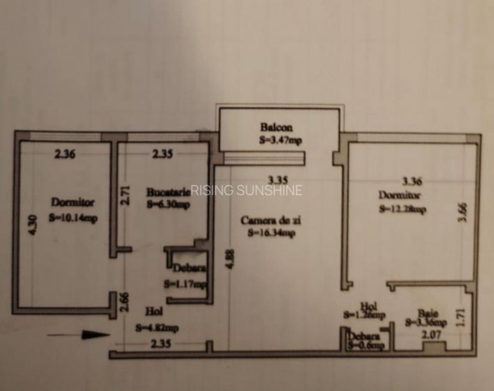 3 camere | etaj 1 | bloc anvelopat | Militari | Apusului - 6