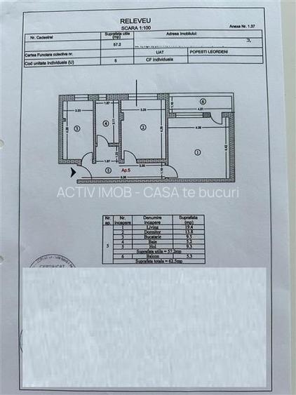 2 camere decomandat - parcare -  Popesti - str. Paraul Rece - 14