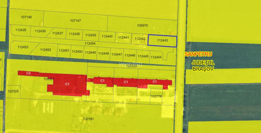 Teren Sanpetru intravilan acces din DJ - 6