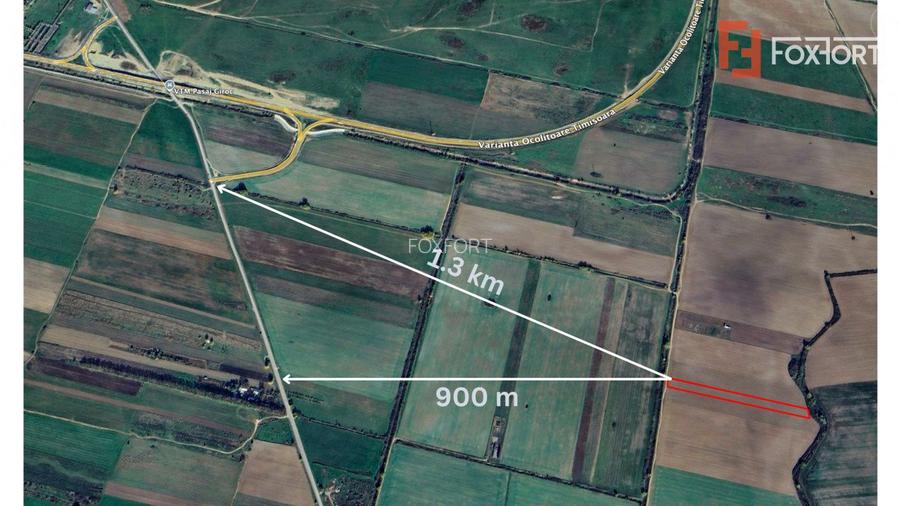 Teren extravilan arabil 4.803 mp - aproape de centura Timisoara Sud - 2