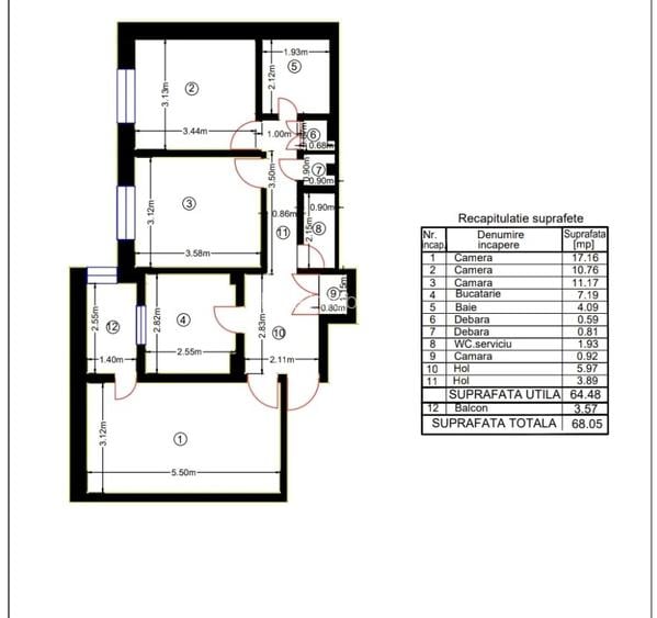 Ghencea-Strada Sergent Gheorghe Latea-Apartament 3 camere - 3