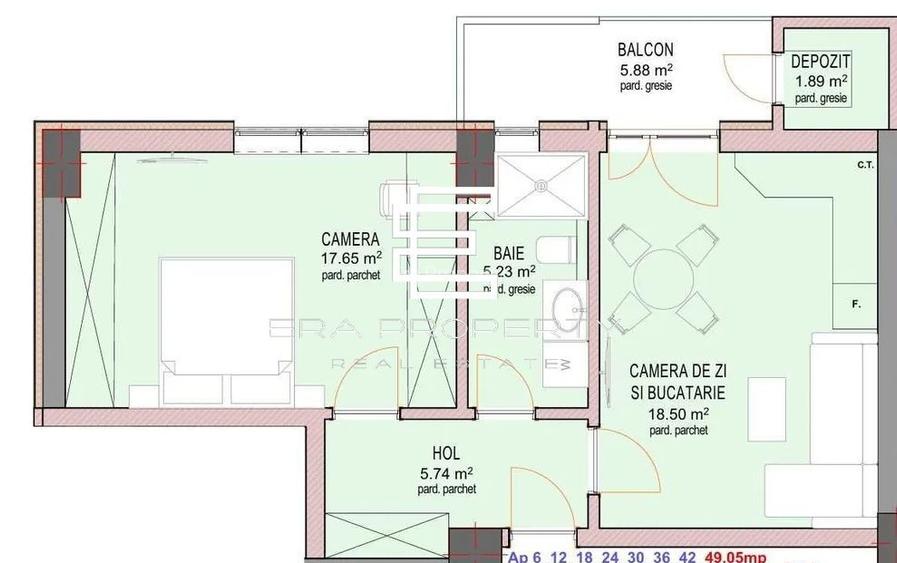 Apartament 2 Camere -49 mp -la Cheie  Sibiu – reper Doamna Stanca - 1