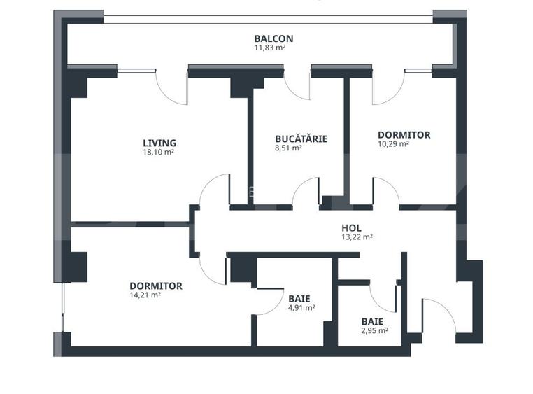 Apartament de 3 camere, 2 bai, 84.01,  zona Tatarasi - 2