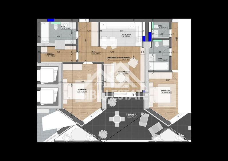 Apartament cu 2  camere-Design avangardist și confort contemporan - 7