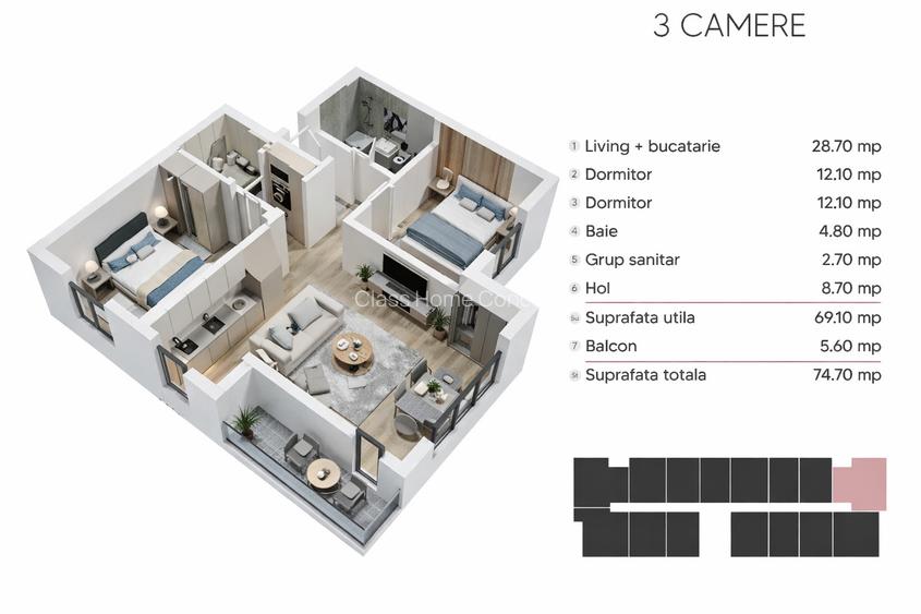 3 Camere - Metrou Berceni - Bloc Nou - Zona Linistita - Parc - 2