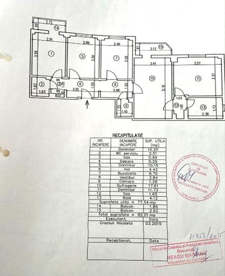 Vanzare apartament cu 2 bai si 2 balcoane, 1984, Ghencea - 1 Mai- Drumul Taberei - 1