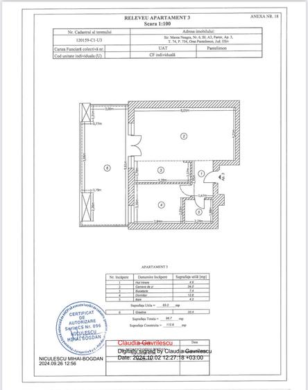 Apartament 2 camere -64 mp util interior - Lebăda Lake Residence - vedere lac - 2