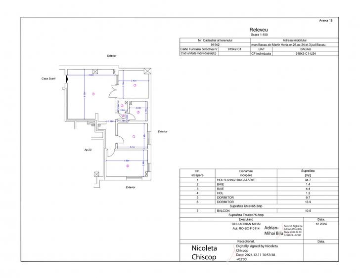 De vanzare apartament 3 camere, in bloc nou, zona Mioritei - Bacau - 14