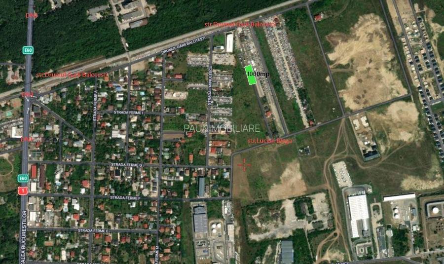 Teren intra.1133mp ,53ml desch. posibilitate ctie 4 case individuale zona Ferme! - 3