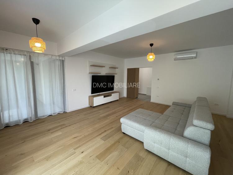 Baneasa, 3 camere, 110mp, parter, finisaje de lux, mobilat și utilat,  parcare - 3