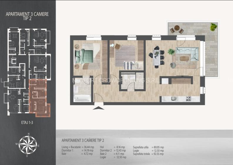 NOU! Apartament 3 Camere Metrou Nicolae Teclu, Bloc 2027, Dotari Excelente - 4
