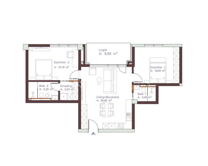 Apartament 3 camere | 73 mp | 9 mp terasa | parcare | zona str. Somesului - 8