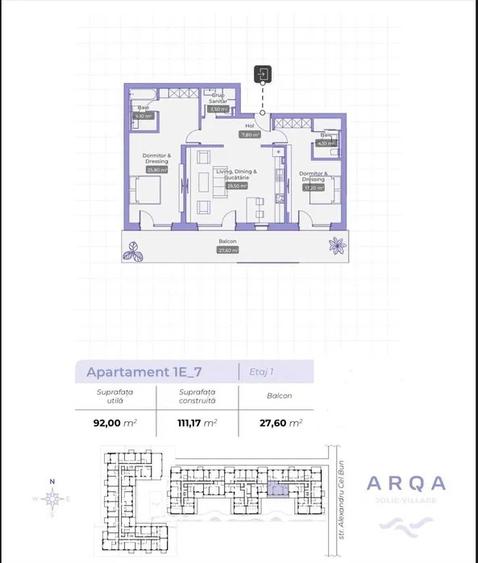 Arqa Jolie Ville - Iancu Nicolae | 3 Camere | Centrala | Terasa | Parcare | - 6