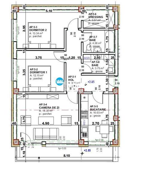Proiect Nou - Tatarasi, doar 8 apartamente, 3 camere  82MP - 4