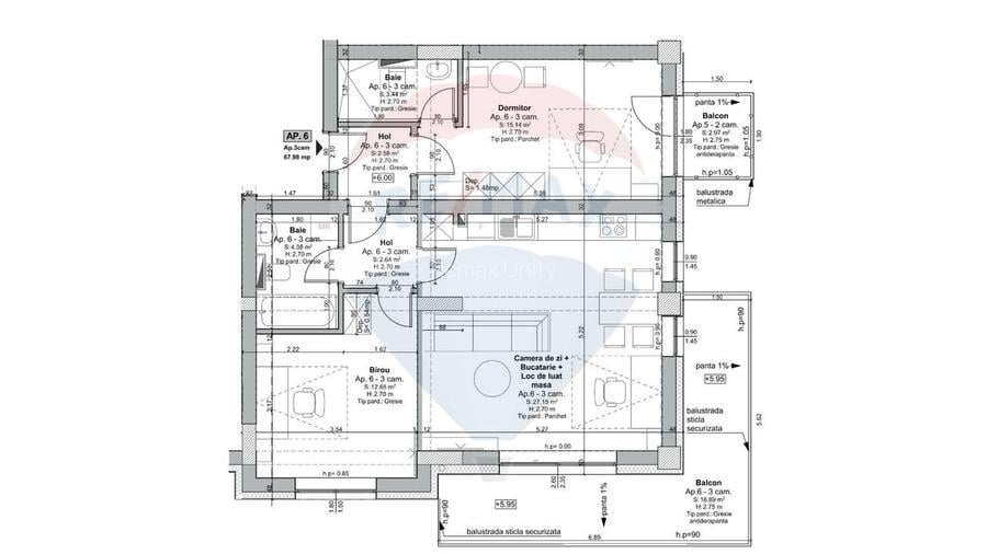 Apartament 3 camere Maurer Avantgarden 3 – Faza V - Comision 0 - 4