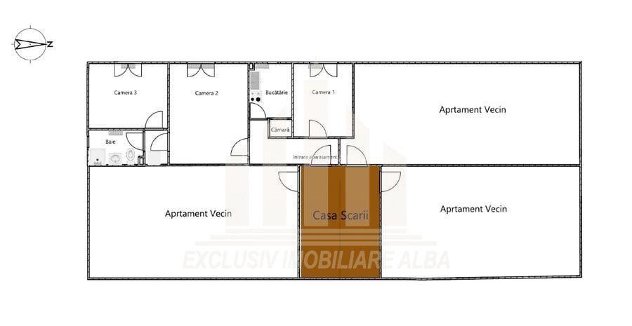 Apartament cu 3 camere | De vanzare | 49 mp | Cetate - 3