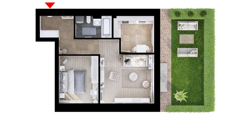 Studio Dublu cu gradina | Tip 2A | HILS Republica - 6