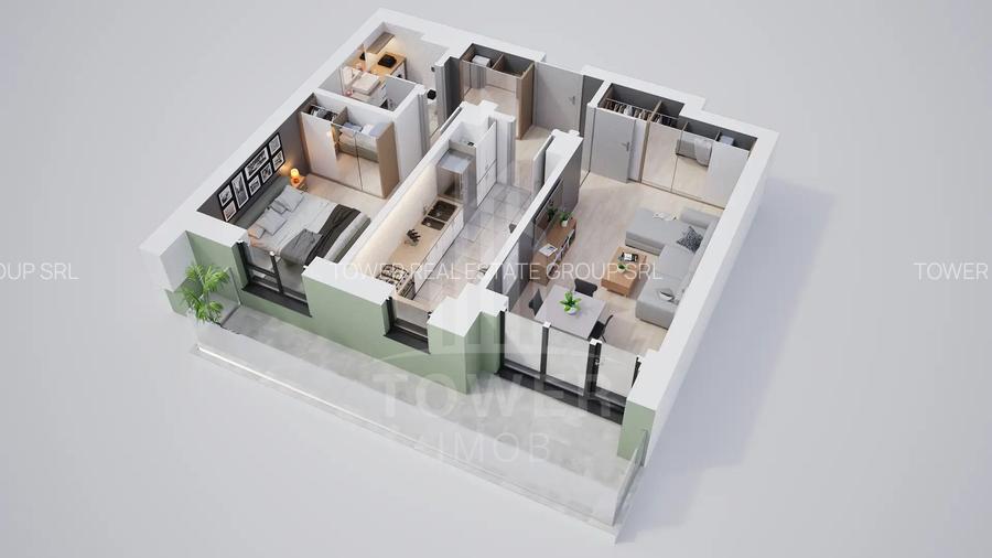 Apartament cu 2 camere . Rezidential nou . - 4