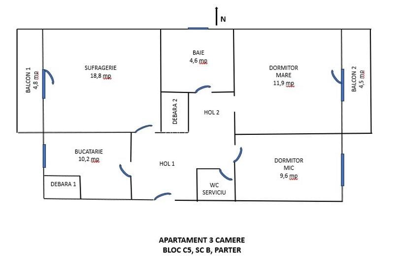 Apartament 3 camere, zona deosebita - 3