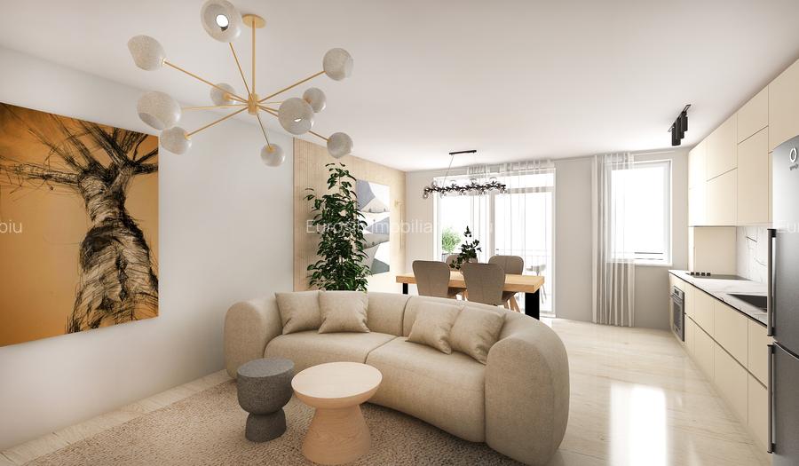Apartament 2 camere 49,5 mp + balcon - finisat la cheie - parcare proprie - 6