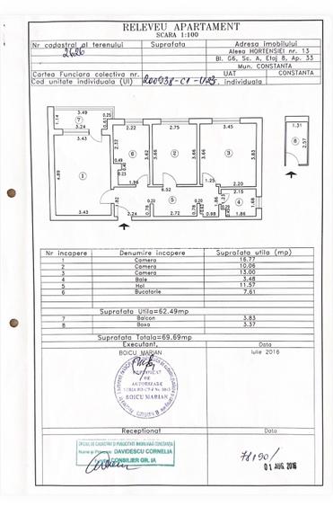 Apartament decomandat 3 camere 70 mp Tomis Nord - 13