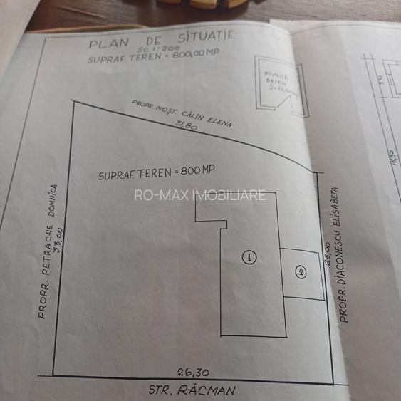 Casa demolabila  și teren 800mp cu toate utilitățile deschidere 26,5mp - 33