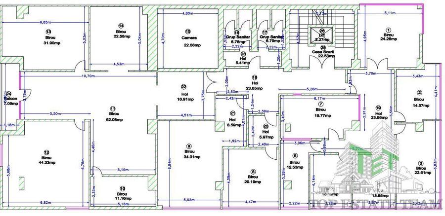 Spatiu de birouri de 3,000mp de vanzare in zona Pipera - 13