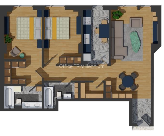 Ap. 3 Camere 87,81 m2 Păcurari-CLADIRE INTABULATA - POSIBILITATE CREDIT BANCAR - 2