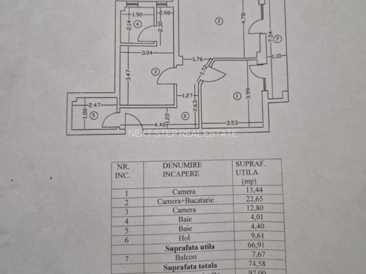 Apartament 3 camere mobilat / nemobilat Bazilescu - 12