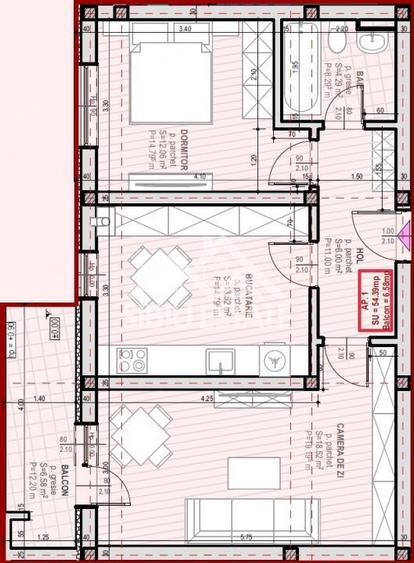 Apartament modern decomandat cu 2 camere si balcon în Șelimbăr - 2