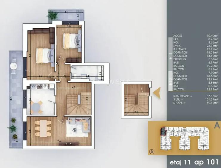 Apartament cu 5 camere tip duplex, 3 bai, 190 mp Metrou Nicolae Teclu - 2