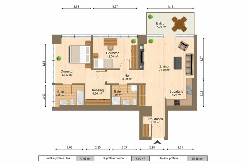 One Mircea Eliade, 3 camere cu vedere spre parc. - 6