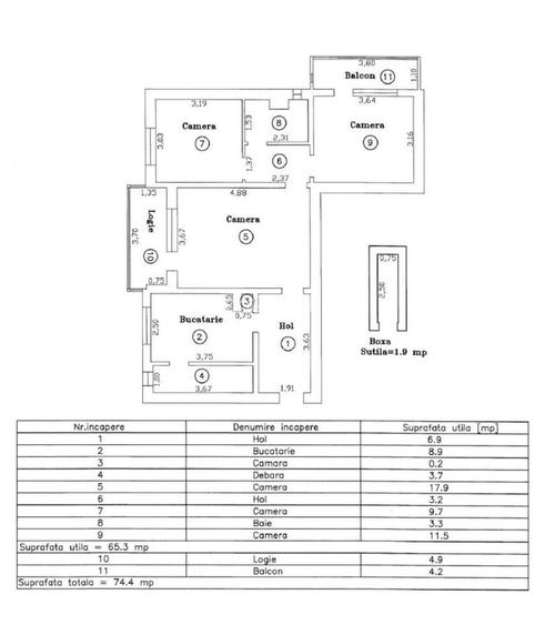 Apartament 3 camere - Parcul Botanic - 1