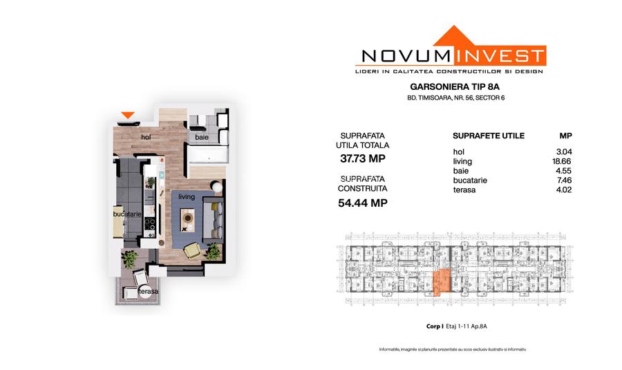 NOU FAZA 4 - NOVUM 56 - Garsoniere Decomandate Bulevardul Timisoara - 7
