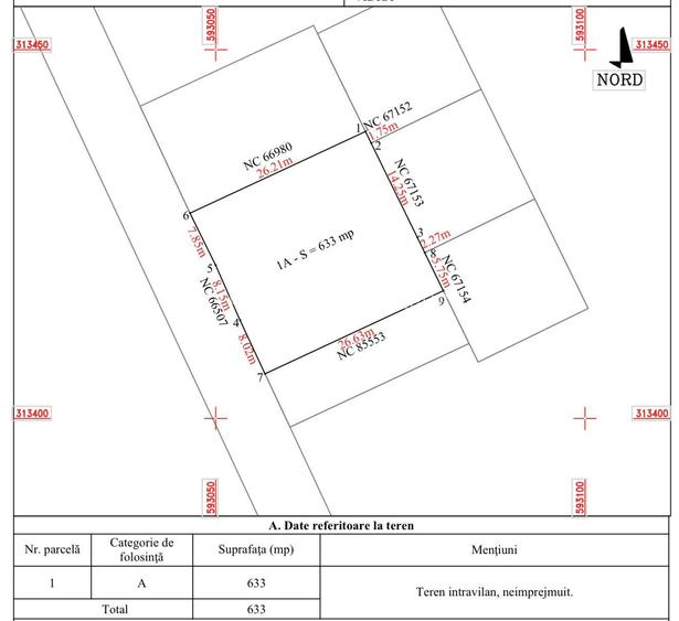 Intravilan 633mp | Deschidere 24ml | bransament curent | Str. Oituz - 8