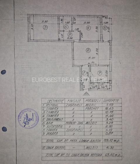 Primaverii, Beller, vanzare apartament 3 camere, 63 mp totali, imobil reabilitat - 1