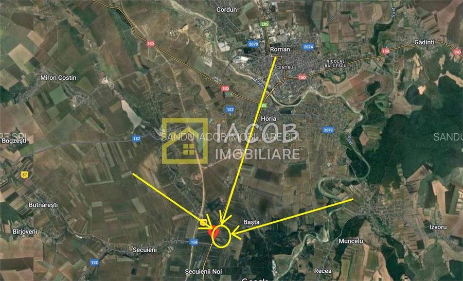 Teren intravilan, 8333 mp, la E85, comuna Secuienii Noi, jud. Neamt - 8