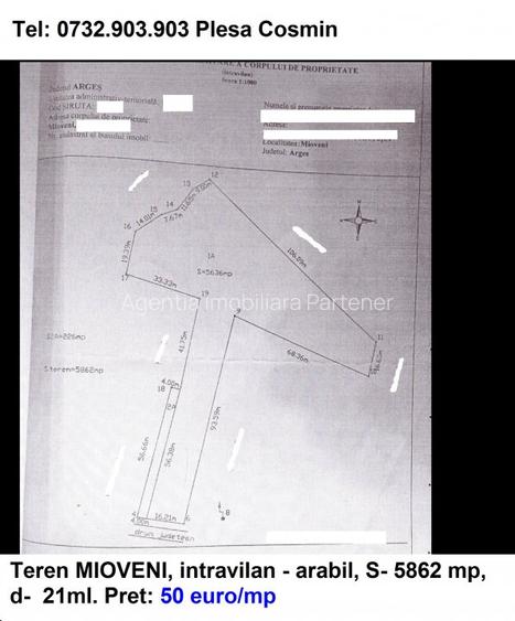 Teren Mioveni, diverse suprafete - 3