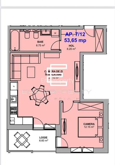 Apartament 2 camere | intabulat |Șelimbăr – Doamna Stanca | 54 mp | - 1
