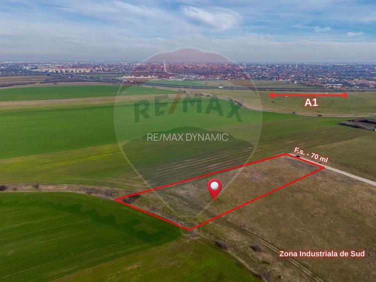 Teren intravilan 10.000 mp în Zona Industrială Sud Arad - 2