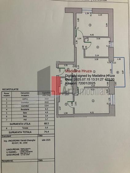 Vanzare apartament 3 camere mobilat utilat Novum 56 Gorjului Lujerului Militari