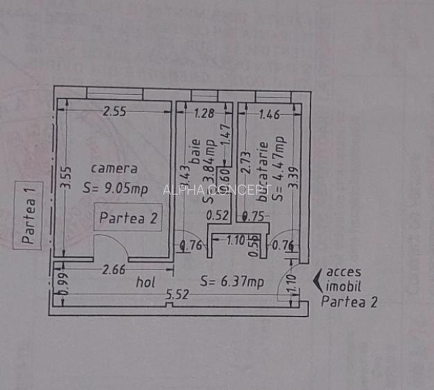 Năvodari-Zona Sud-garsoniera decomandată, S-24mp,parter,gaze la ușa. - 11