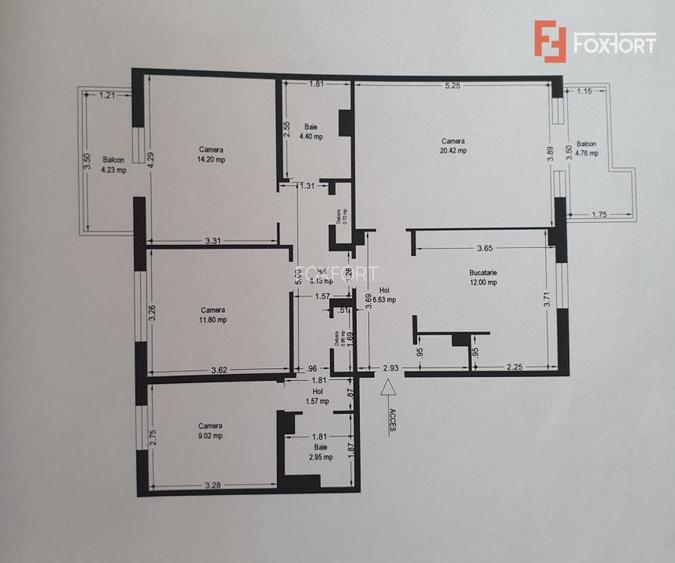 COMISION 0% Apartament 4 camere decomandat 91 mp utili, zona Plavat II - 27
